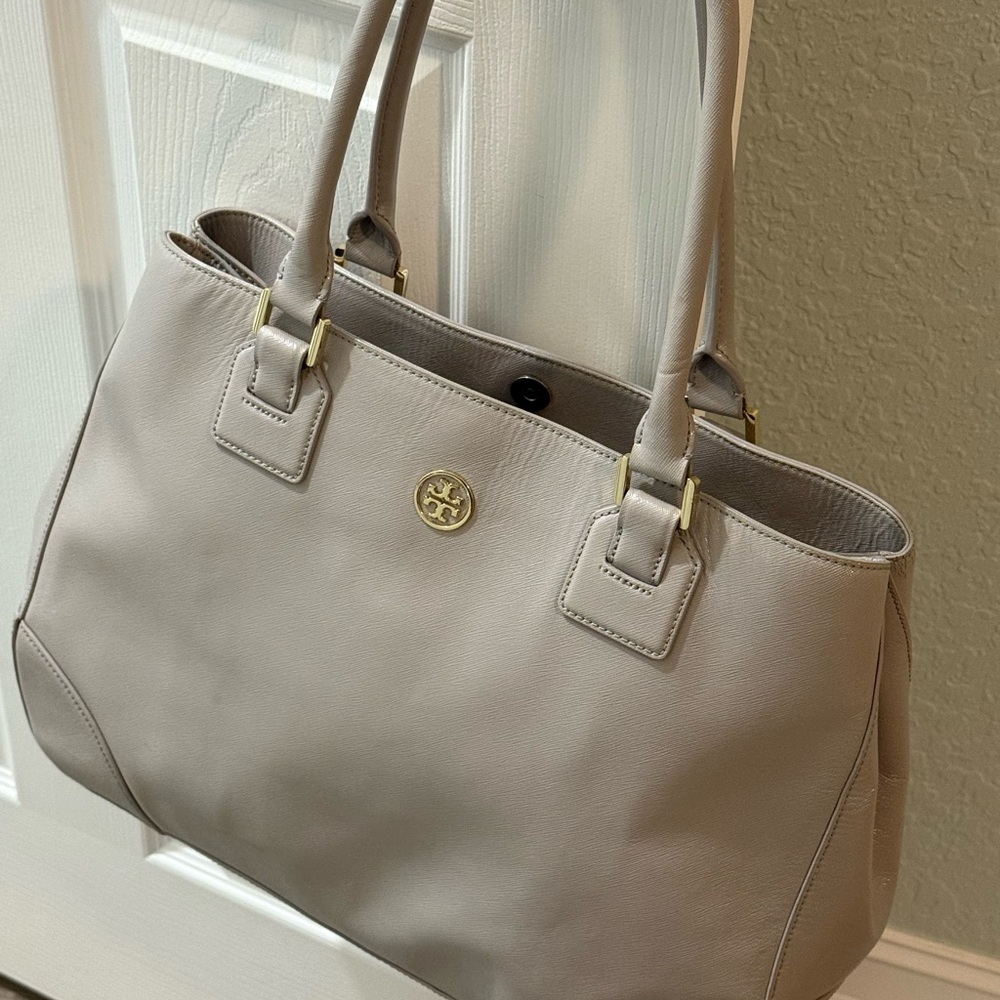 Tory Burch Light Gray Tote Bag